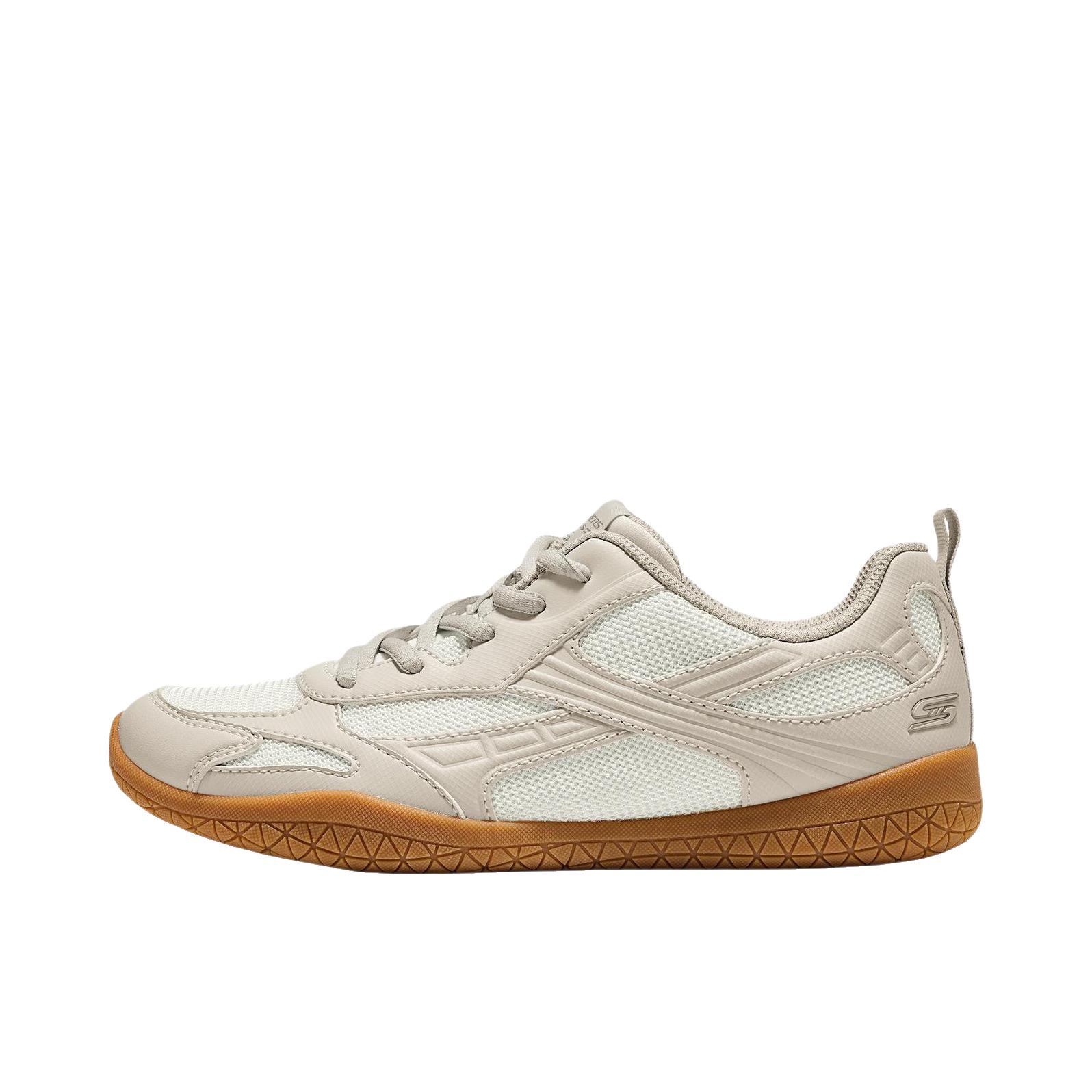 推荐商品：Skechers/斯凯奇 Bob's SPORT 板鞋 PU圆头厚底 女款/米色/白色