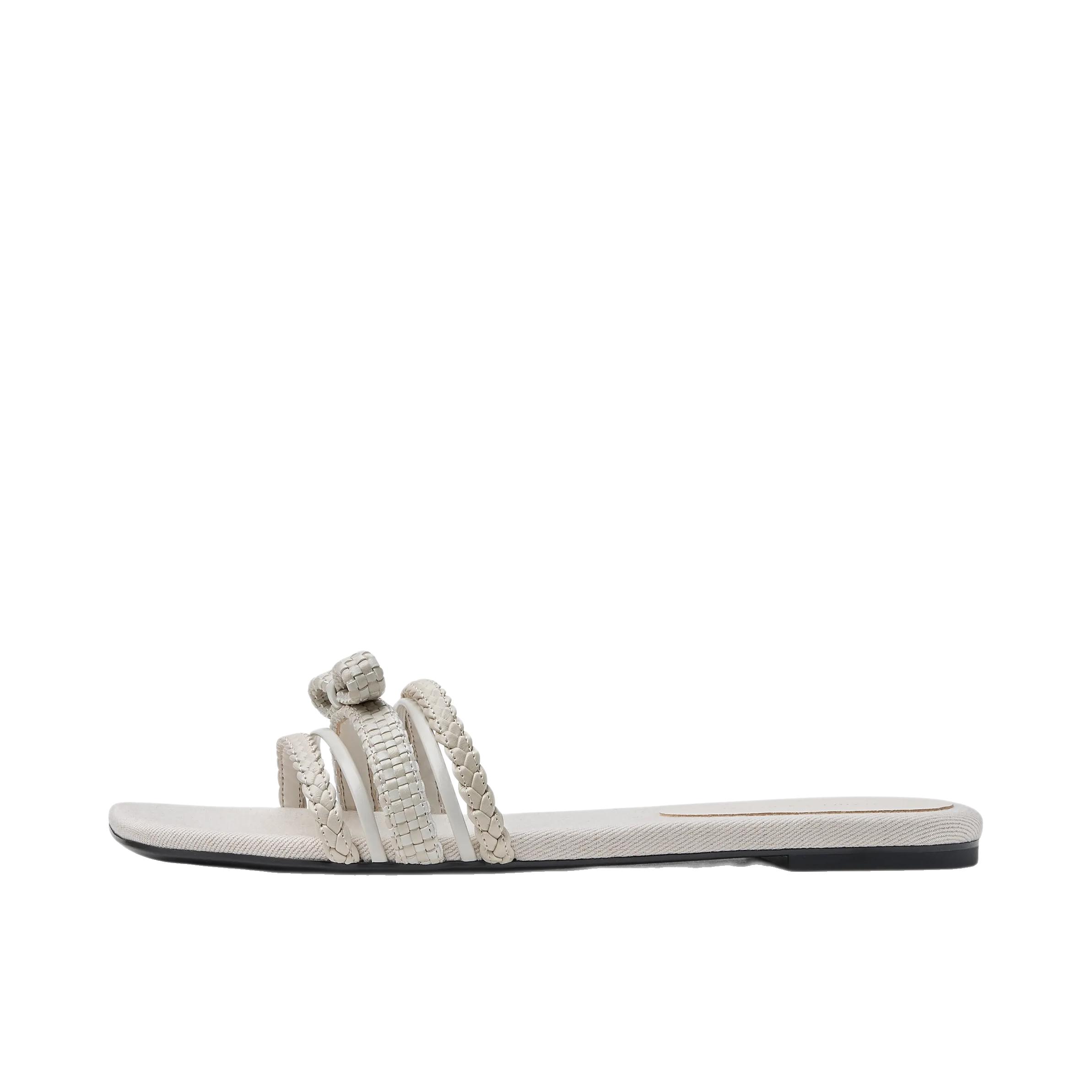 推荐商品：CHARLES&KEITH 拖鞋 简约舒适轻便 CK1-70381222 女款/粉白色