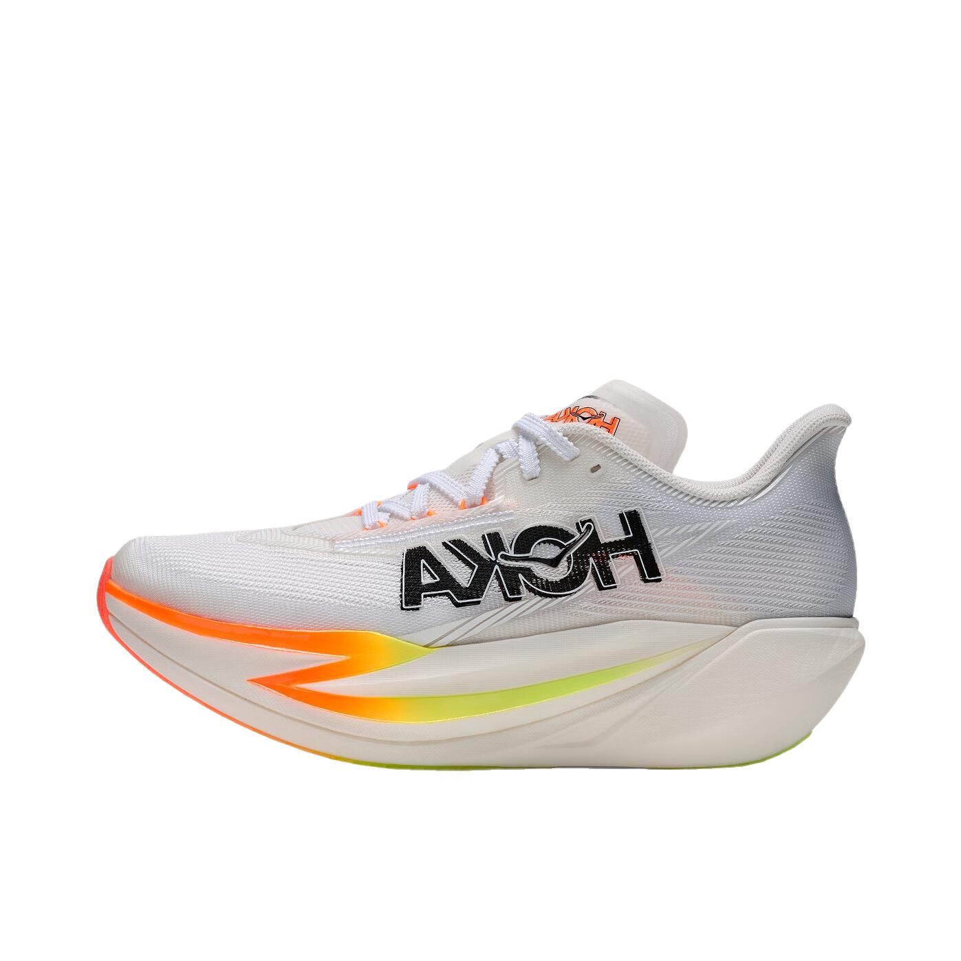 推荐商品：HOKA ONE ONE CIELO X1 3.0 跑鞋 碳板舒适贴合厚底马拉松 晨霜白/黑色
