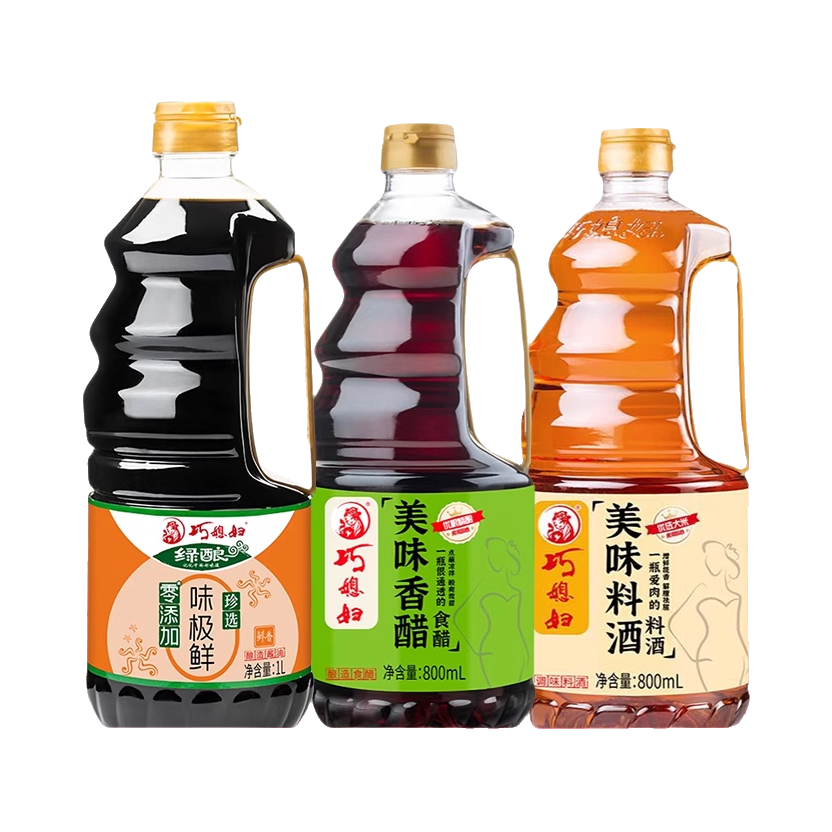 推荐商品：巧媳妇 零添加味极鲜+美味香醋+美味料酒 组合装