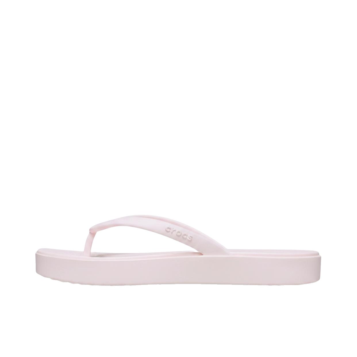 推荐商品：Crocs/卡骆驰 拖鞋 人字平跟夹趾 214161 女款/粉色
