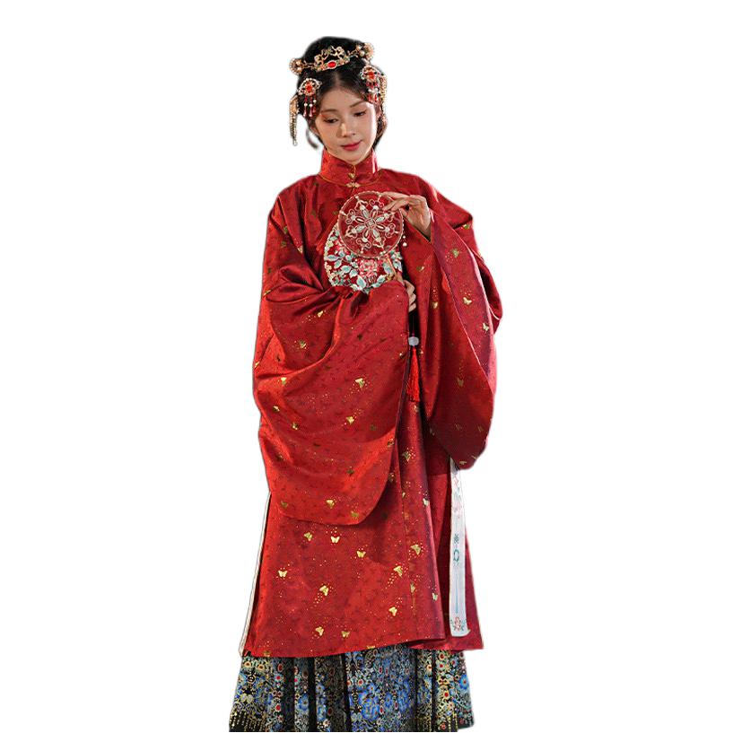 推荐商品：布许 中式立领重工汉服 女装 hyf202471 红
