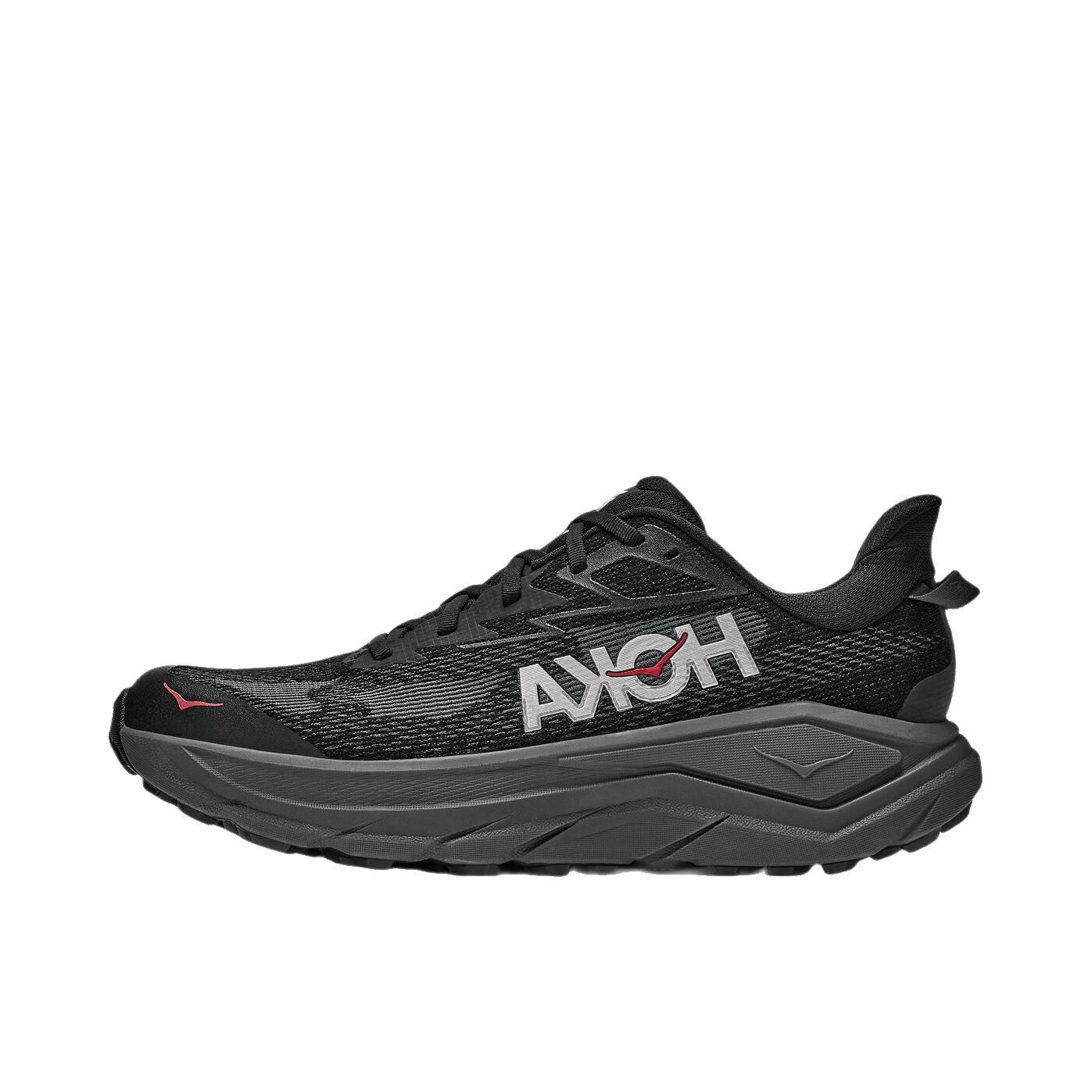 推荐商品：HOKA ONE ONE CHALLENGER 挑战者8 跑鞋 全地形户外公路抓地 黑色/椒红色