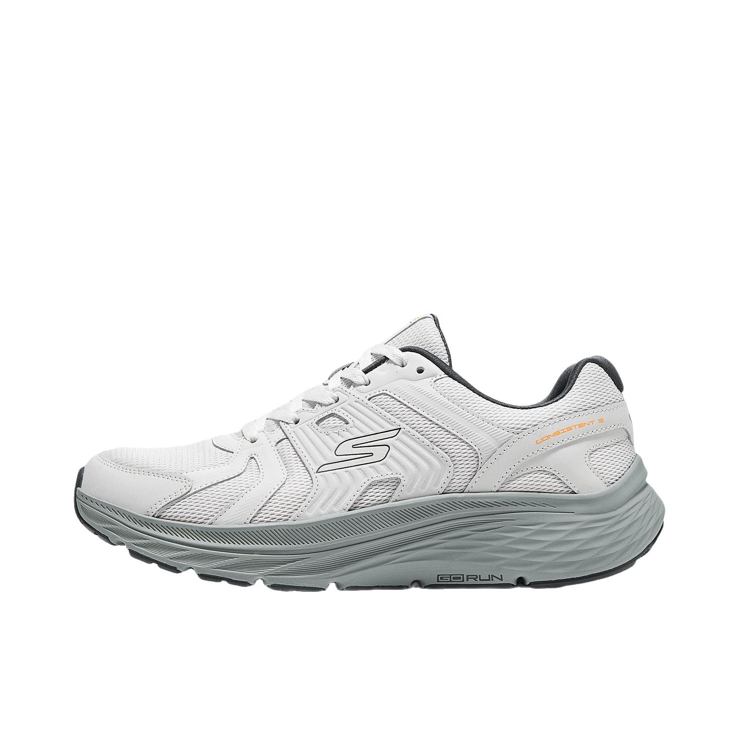 推荐商品：Skechers/斯凯奇 GO RUN 运动休闲鞋 透气缓震软底舒适 浅灰色