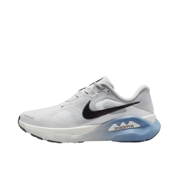 推荐商品：Nike Structure Plus 跑鞋 支撑贴合厚底系带圆头 白色/蓝色
