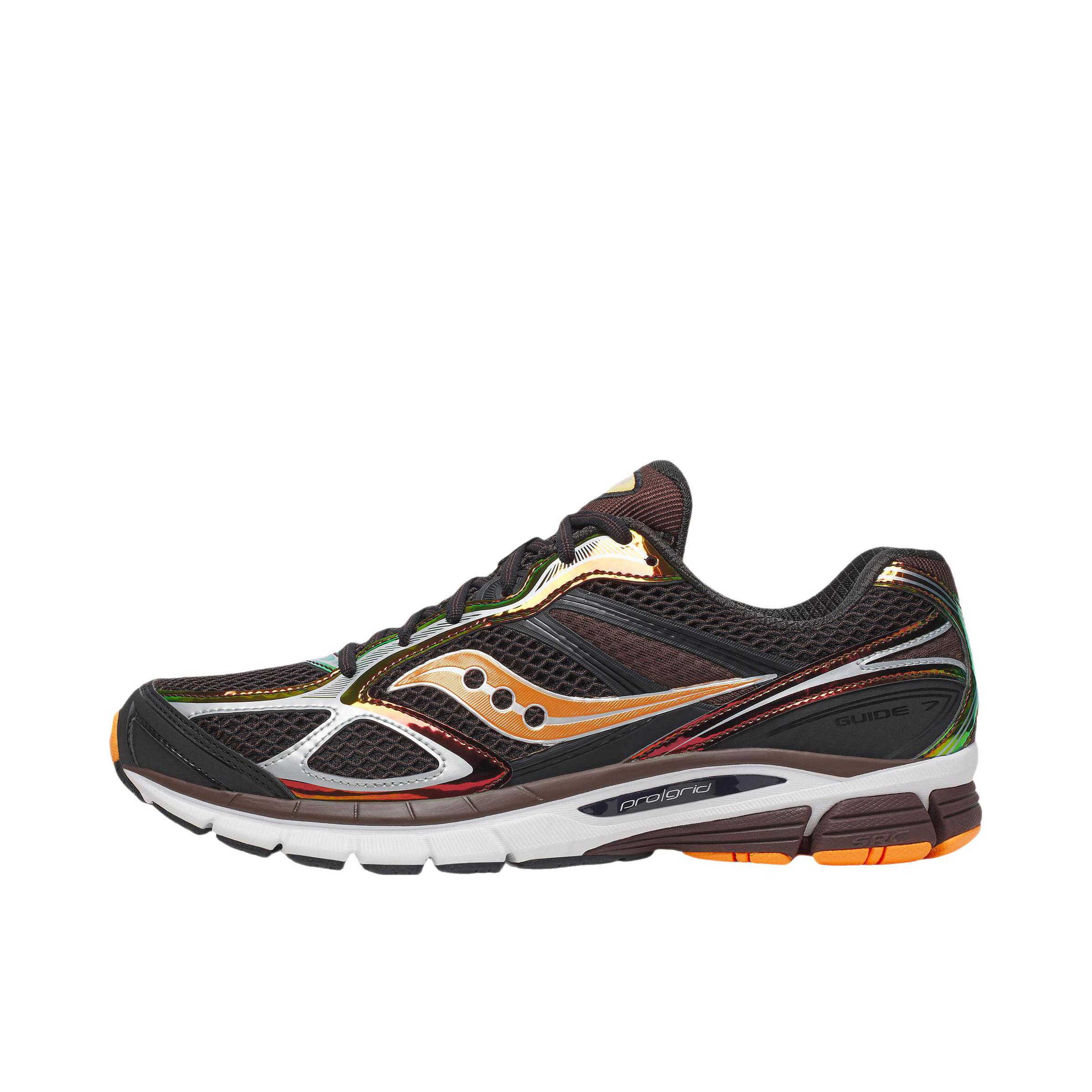 推荐商品：Saucony/索康尼 PROGRID GUIDE 7 跑鞋 耐磨复古美观缓震防滑千禧 深棕色