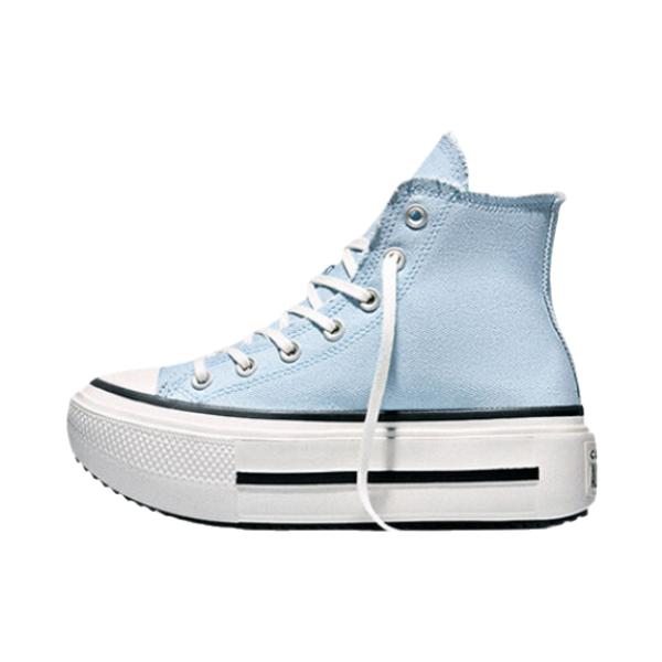 推荐商品：Converse/匡威 All Star Lift Double Stack 帆布鞋 休闲运动双层贴合耐穿甜酷 晴空/复古白