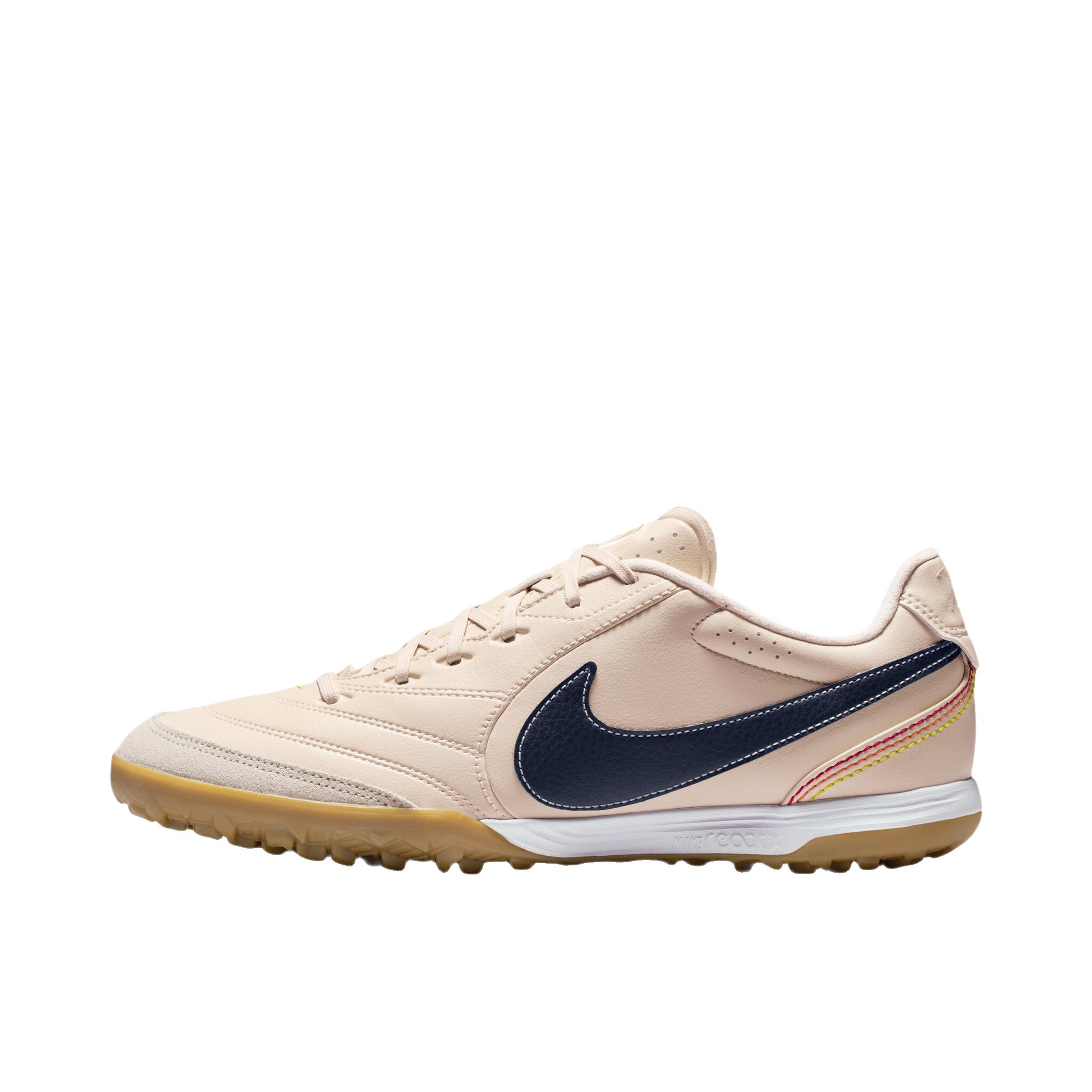 推荐商品：Nike TIEMPO LIGERA Pro TF 足球鞋 碎钉减震人造草地胶质合成革贴合 珍珠白/暗黑曜石色