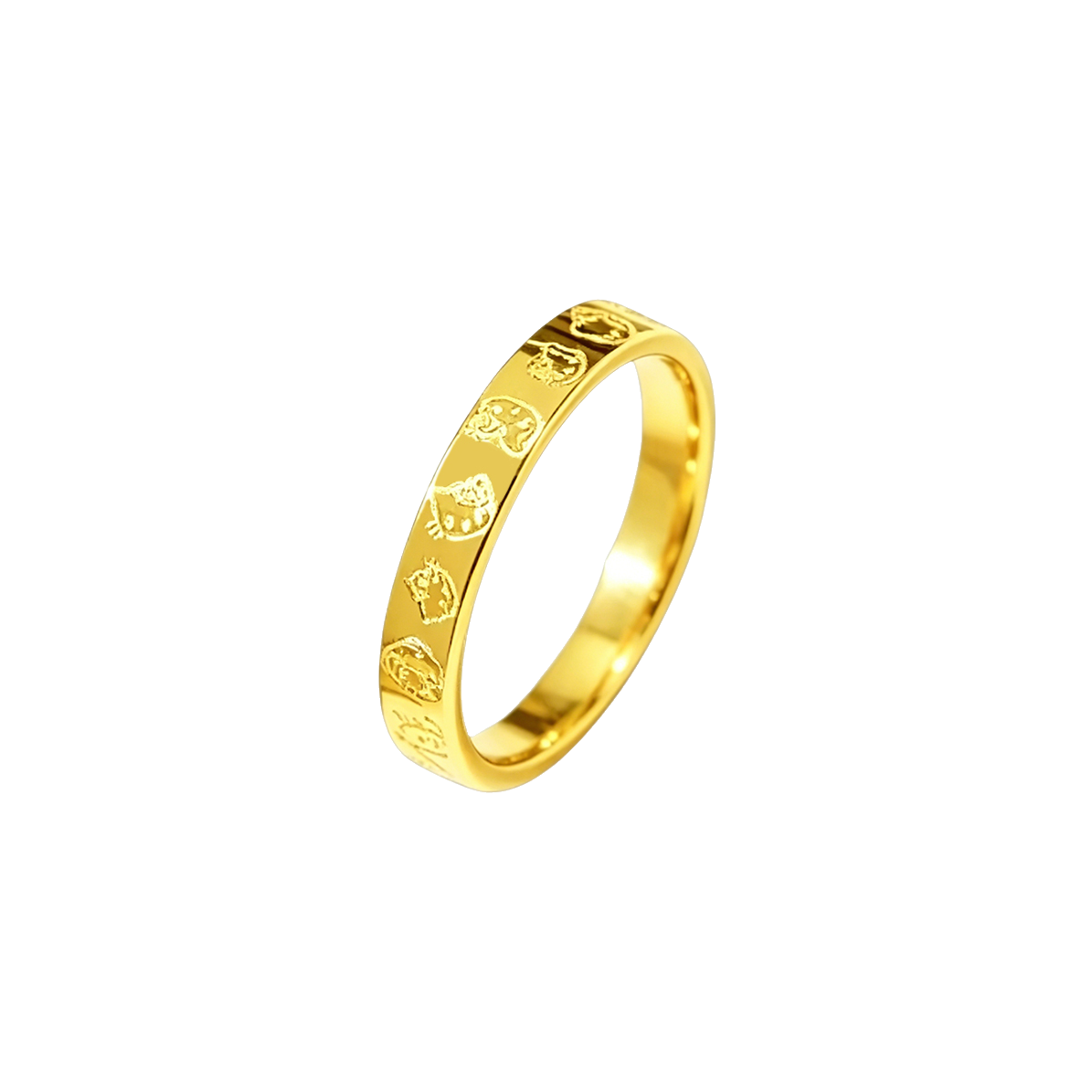推荐商品：百利金 小猫足金戒指 BJZ3343