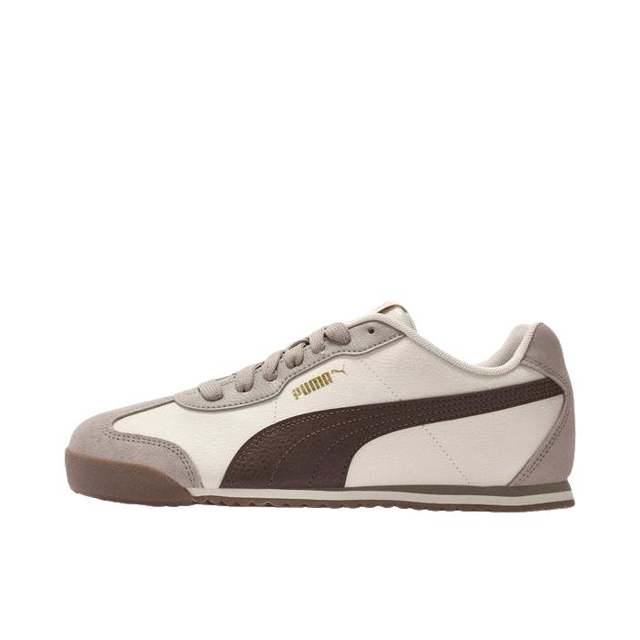 Puma/彪马 Turino 2 减震 防滑 低帮 系带 跑鞋 银色/棕褐色/褐灰色