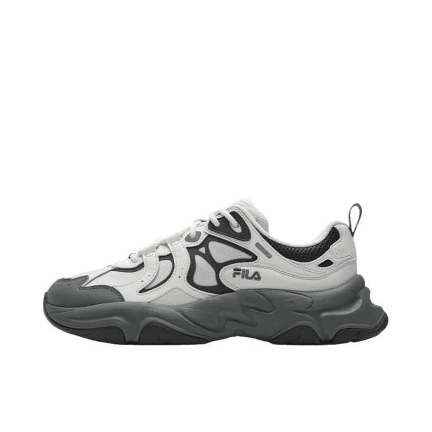 推荐商品：【张艺兴同款】FILA/斐乐 Mars 火星3 防滑耐磨 系带 舒适百搭 简约潮流 织物 合成革 网布 老爹鞋 灰白色/蓖麻灰