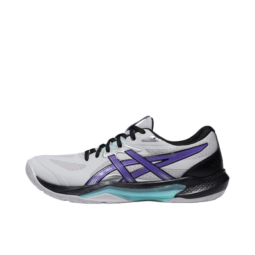 推荐商品：Asics/亚瑟士 GEL-TACTIC 13 网球鞋 简约低帮平跟系带 灰色/紫色