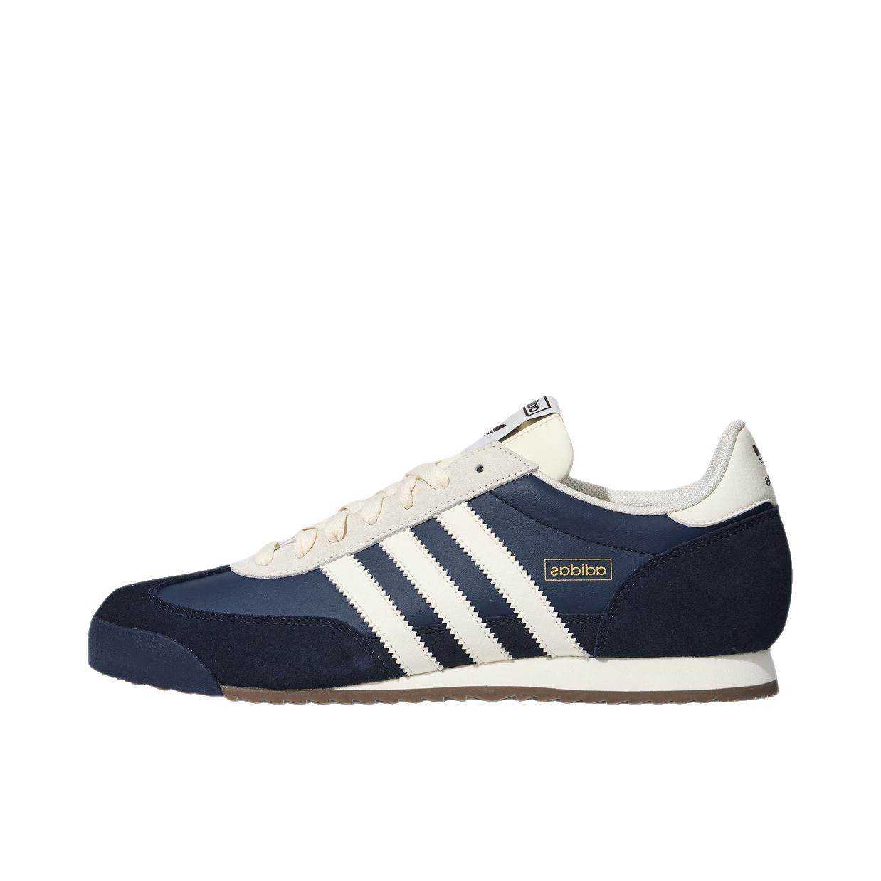 推荐商品：adidas R71 防滑耐磨 减震轻便 舒适 复古 薄底 T头鞋 德训鞋 运动休闲鞋 极光墨水蓝/深蓝色/乳白色