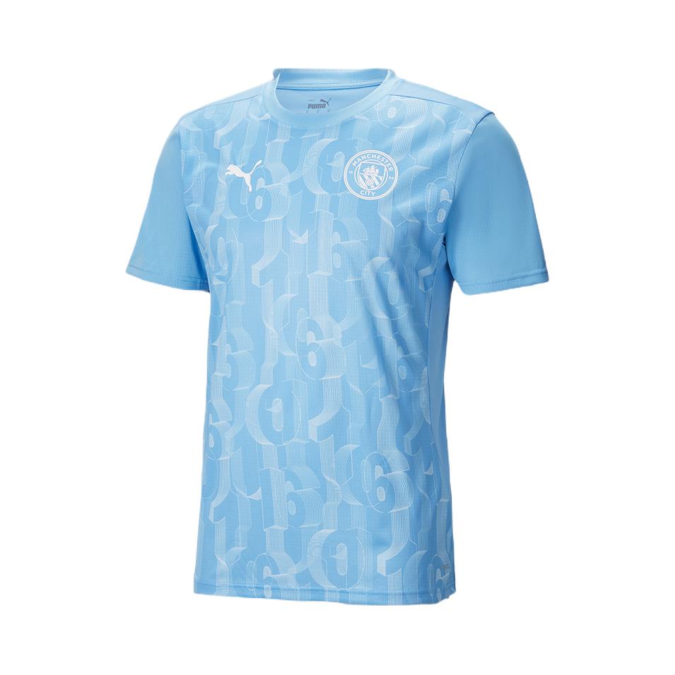 推荐商品：Manchester City/曼城 吸湿短袖足球服 浅蓝