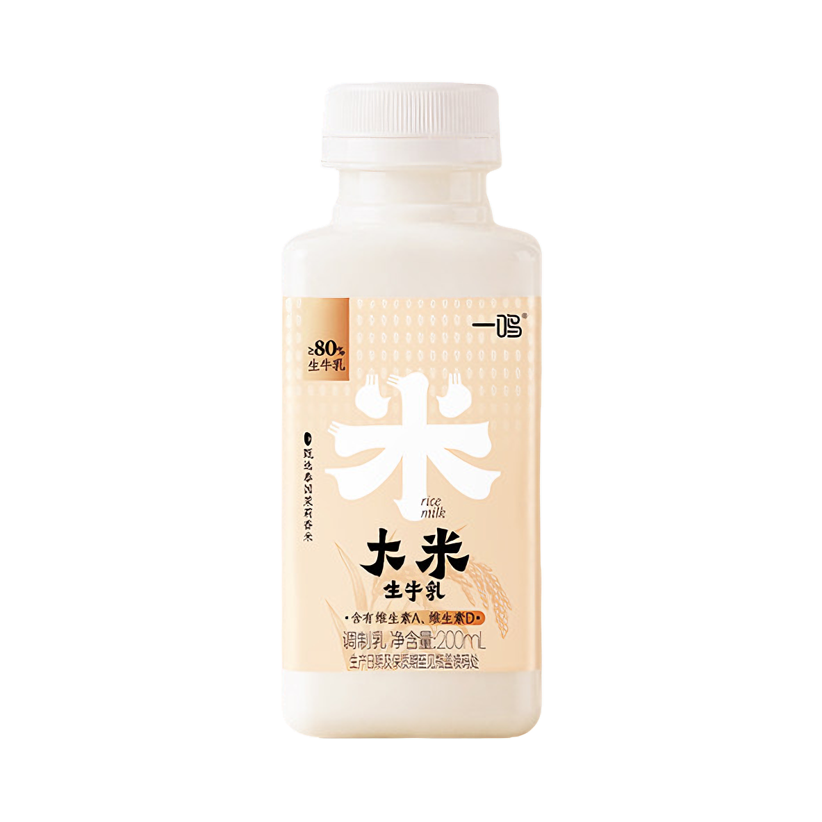 推荐商品：inm/一鸣 200ml 大米生牛乳 瓶装