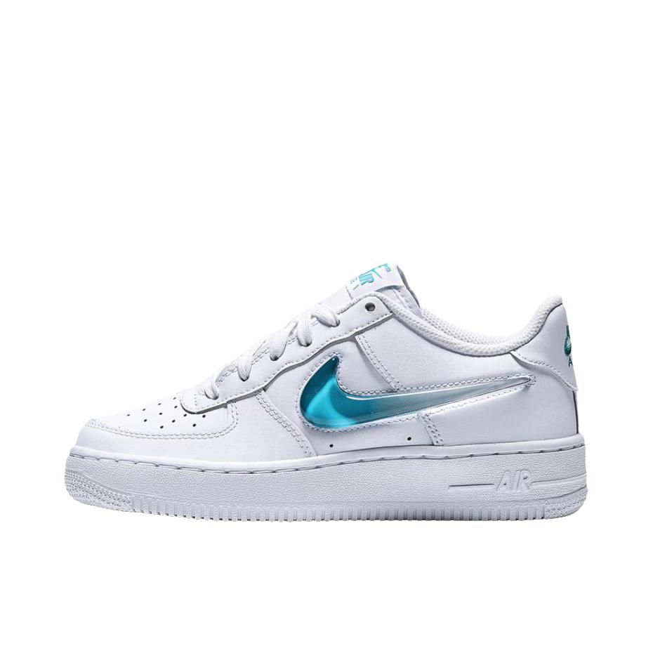 推荐商品：Nike Air Force 1 空军一号 板鞋 轻便舒适百搭耐磨防滑复古 大童/白色/湖蓝色