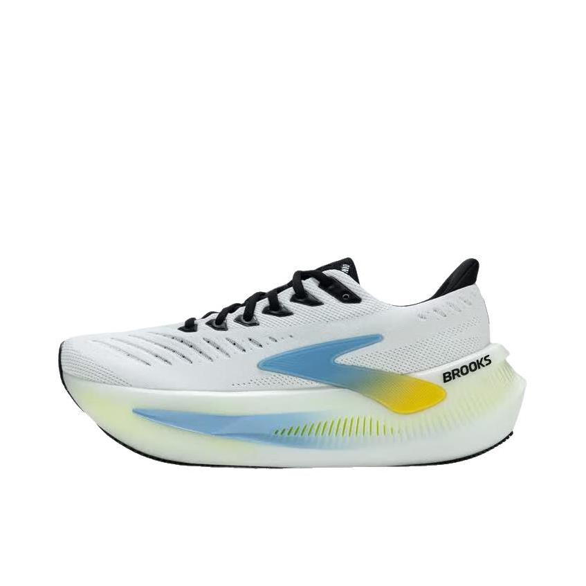 推荐商品：Brooks/布鲁克斯 月光系列 跑鞋 缓震厚底舒适减震 光亮白/黑色/荧光黄绿