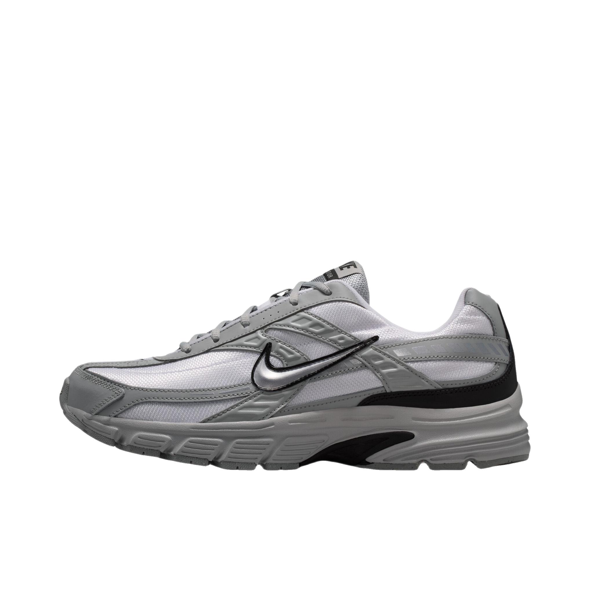 推荐商品：Nike Initiator 跑鞋 缓震耐磨舒适轻便防滑透气支撑复古 白色/金属灰/黑色