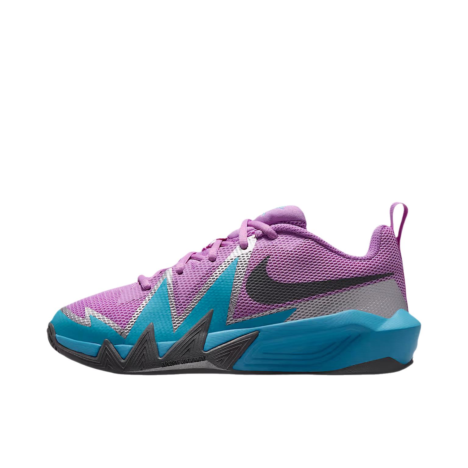 推荐商品：Nike S.T. DYNAMITE 篮球鞋 防滑耐磨轻便缓震 大童/紫红色/波罗的海蓝/金属银/烟灰色