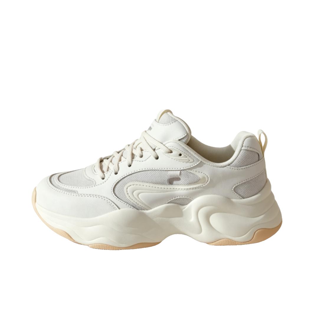 推荐商品：FILA/斐乐 老爹鞋 休闲舒适耐磨 T12W631005F 女款/雪白色/雾霾灰