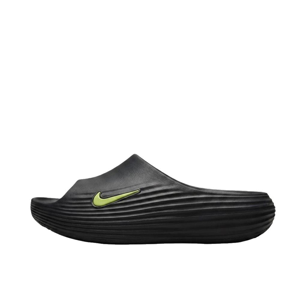 推荐商品：Nike ReactX Rejuven8 舒适 防滑 一字 平底 一脚蹬 拖鞋 黑色/绿色