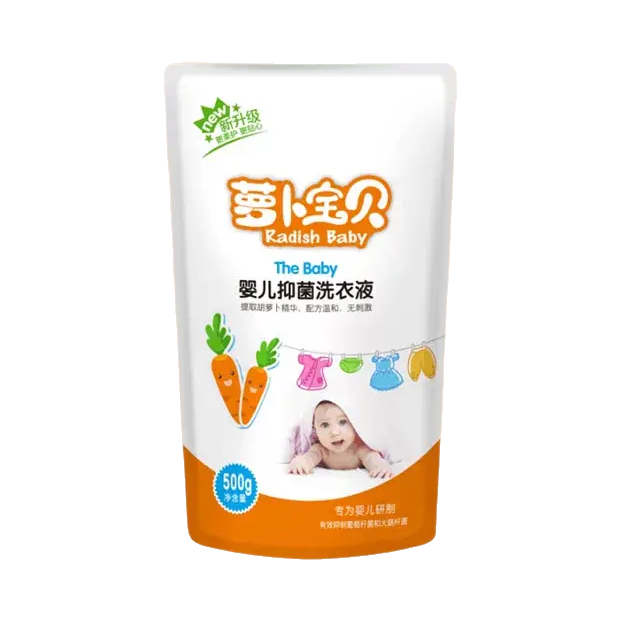推荐商品：萝卜宝贝 婴儿抑菌洗衣液大瓶学生留香持久补充装