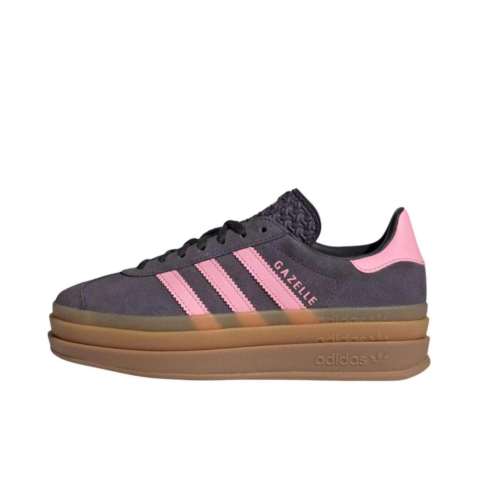 推荐商品：adidas Originals Gazelle Bold T头鞋 德训鞋 运动休闲鞋 经典厚底防滑耐磨贴合 大童/深灰色