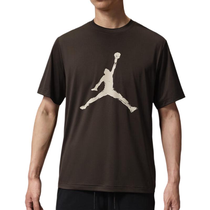 【张艺兴同款】Jordan Brand Jumpman大Logo合身吸湿排汗纯棉套头圆领直筒短袖T恤 CJ0921
