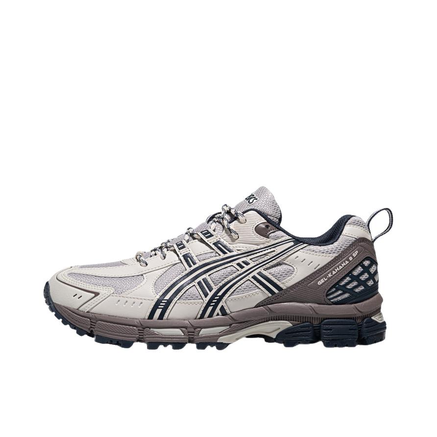 推荐商品：Asics/亚瑟士 Gel-Kahana 8 SP 越野跑鞋 缓震透气防滑耐磨系带舒适百搭织物合成革抓地回弹公路短跑 浅灰色