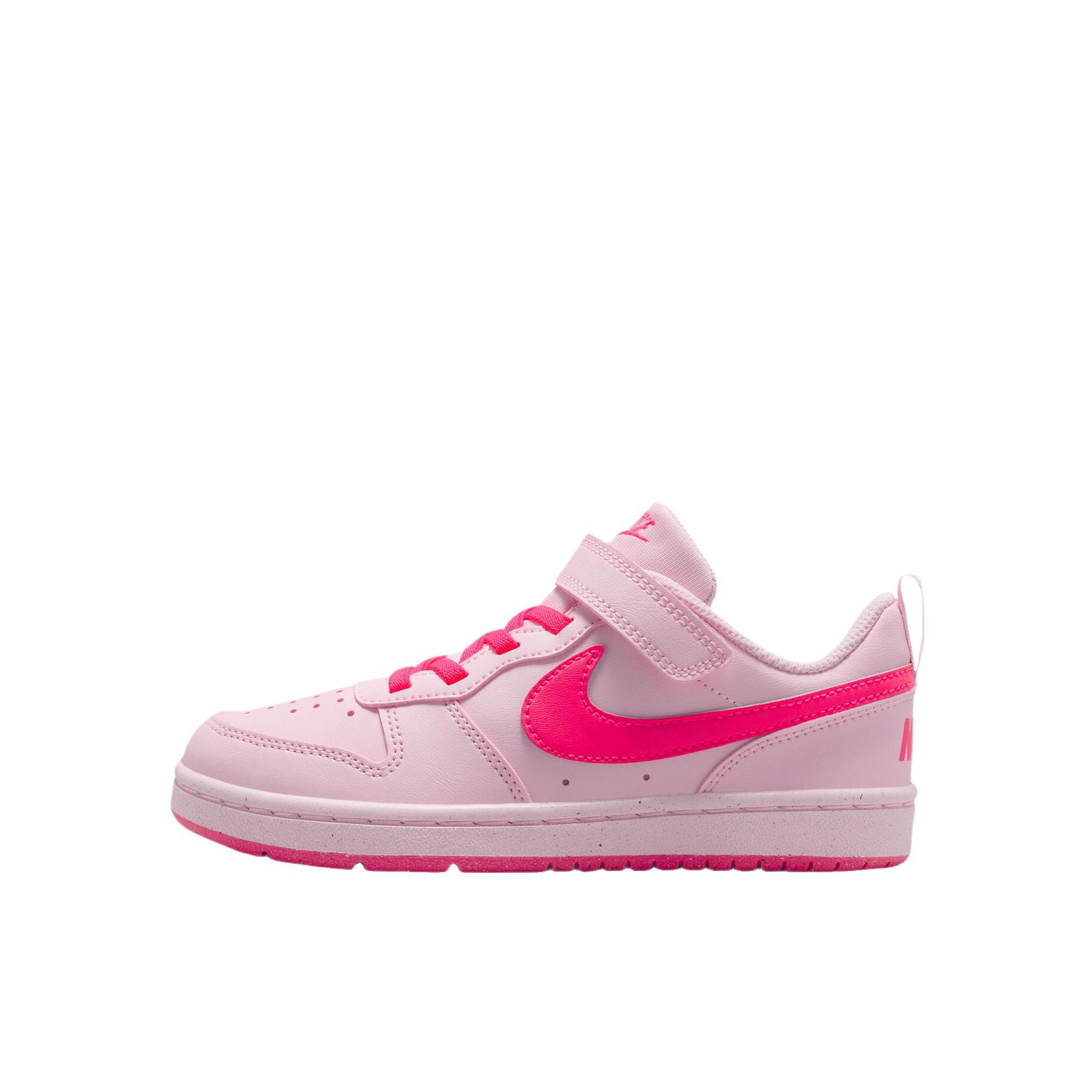 推荐商品：Nike  Court Borough  时尚潮流 舒适轻便 休闲耐磨  板鞋 儿童 小童/泡沫粉/透明粉/白色