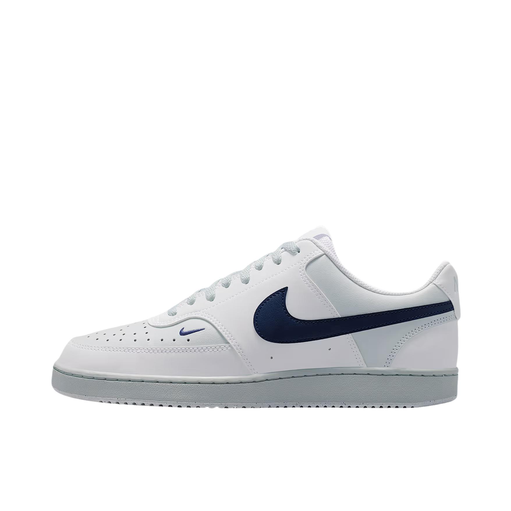 推荐商品：Nike Court Vision 板鞋 复古缓震抓地防滑轻便 白色/金色/深藏青