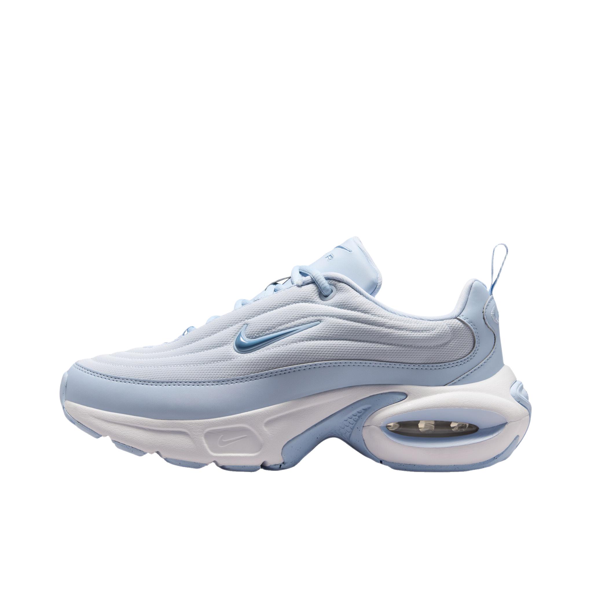 推荐商品：Nike Air Max Plus 跑鞋 休闲舒适轻便网布透气防滑耐磨气垫缓震包裹性贴合圆头 足球灰/工作蓝/氢蓝色/白色