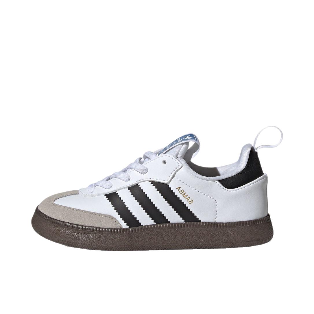 推荐商品：adidas Originals Samba OG T头鞋 板鞋 经典复古舒适百搭耐磨合成革圆头薄底贴合 大童/白色/暗黑色