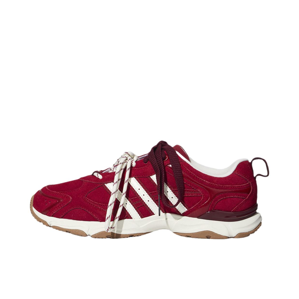 推荐商品：adidas WHISPER GLIDE HYPE 运动休闲鞋 复古防滑耐磨回弹 女款/胜利红/汉玉白/暗红色