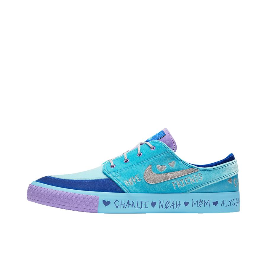 推荐商品：Nike SB Zoom Janoski OG+ 滑板鞋 板鞋 缓震舒适轻便防滑耐磨胶底复古时尚潮流 2019/慈善/蓝色