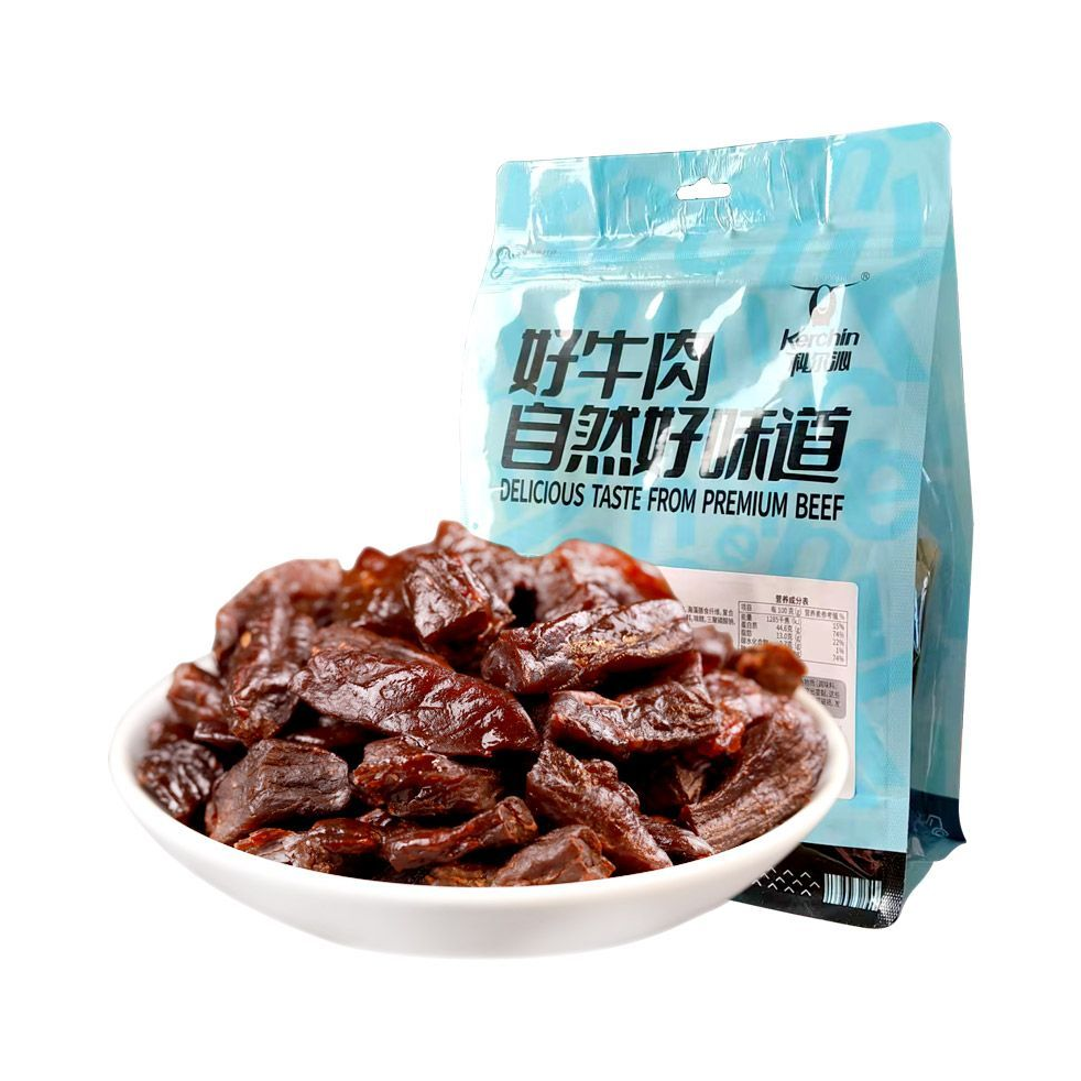 推荐商品：科尔沁 原味 250g 风干牛肉 袋装