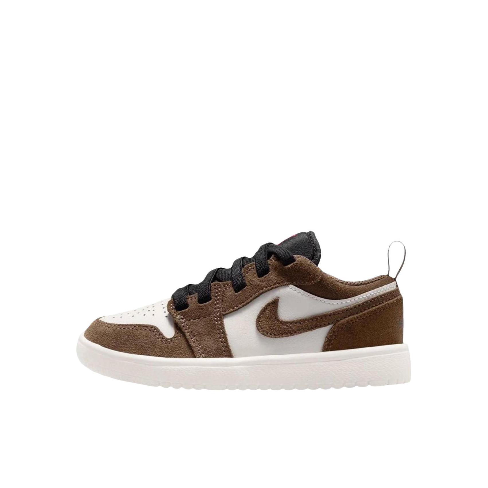 推荐商品：Air Jordan 1 复古运动 舒适防踢 缓震耐磨 魔术贴 板鞋儿童 小童/白色/深棕色