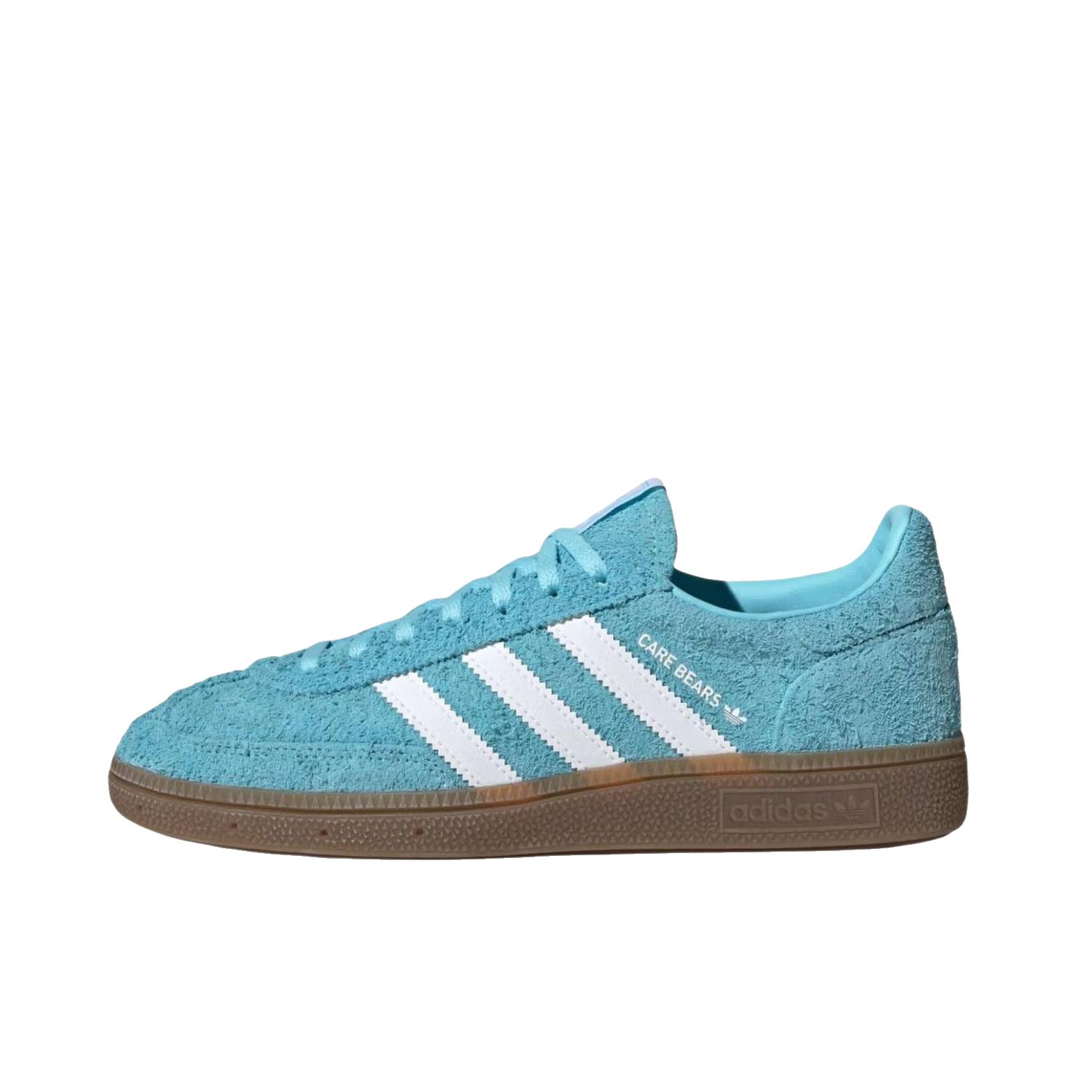 推荐商品：adidas Originals HANDBALL SPEZIAL T头鞋 德训鞋 板鞋 舒适耐磨复古防滑 CARE BEARS联名/蓝色/白色