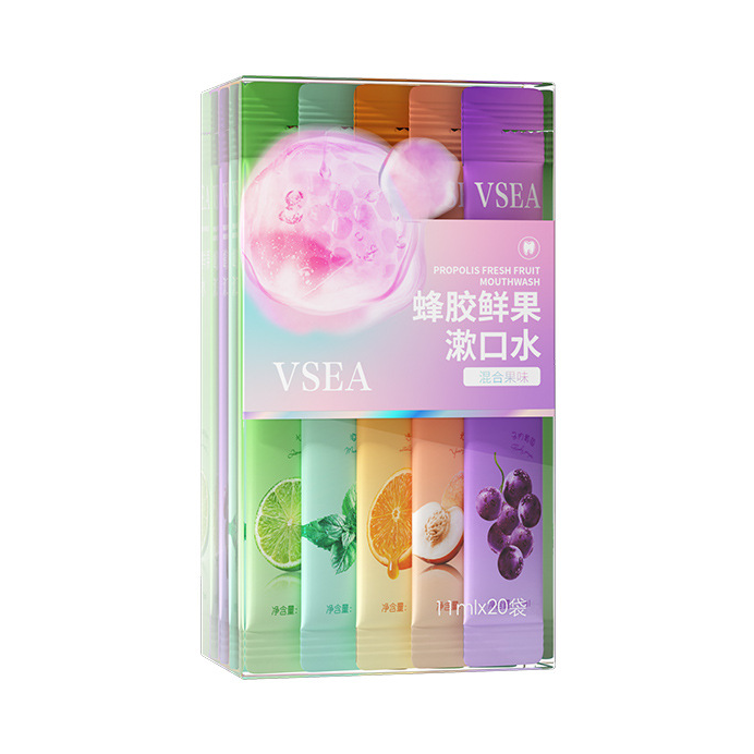 推荐商品：vsea 蜂胶鲜果漱口水 清新口气