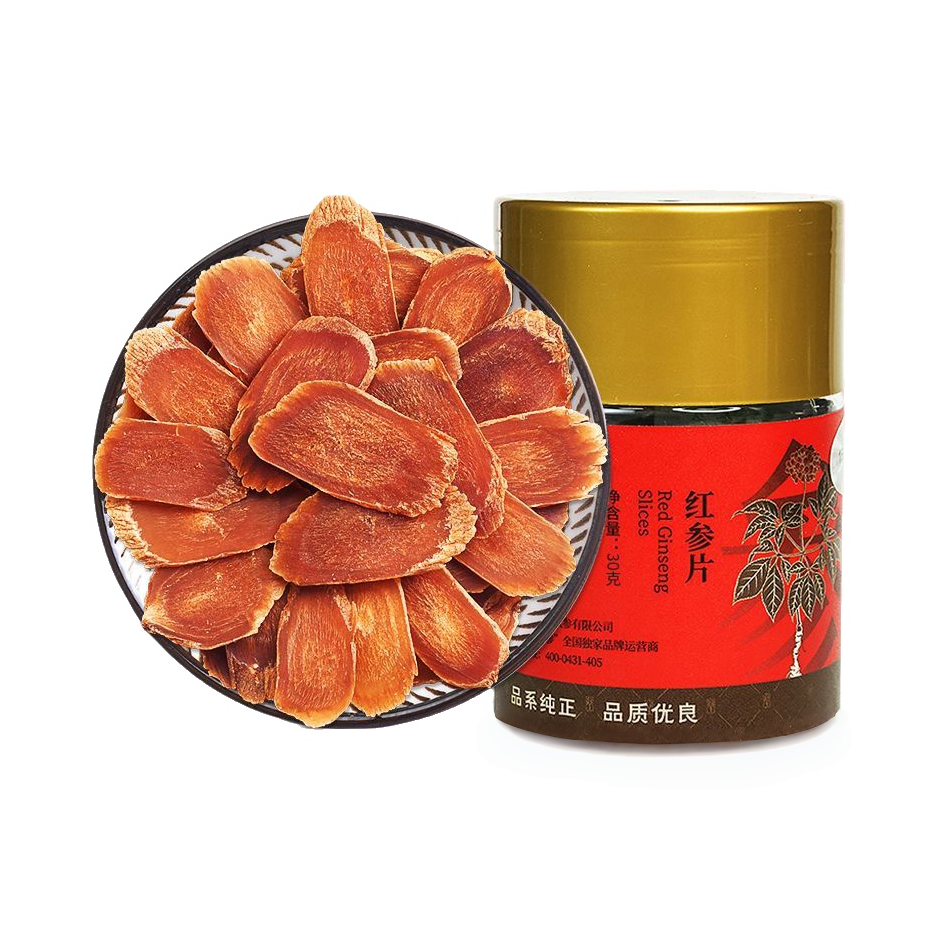 推荐商品：CBM GINSENG/长白山人参 红参片 罐装 无硫熏