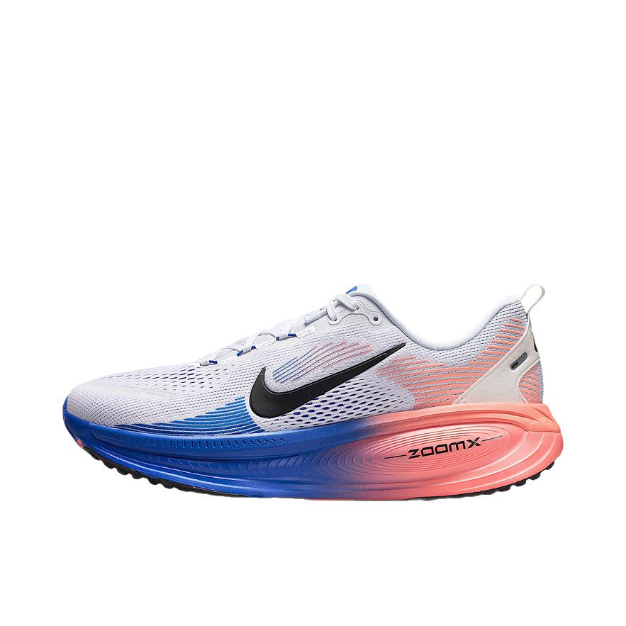 推荐商品：Nike Vomero 18 跑鞋 减震防滑低帮厚底训练轻便短跑贴合防水 白色/蓝色/粉色