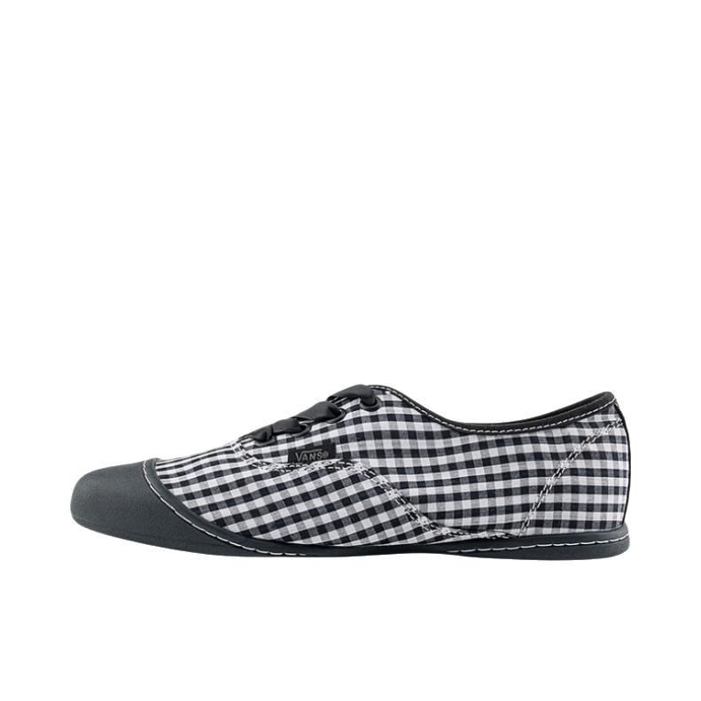 推荐商品：Vans/范斯 Authentic Prima 运动休闲鞋 低帮方头平跟橡胶贴合 格纹/黑色/白色