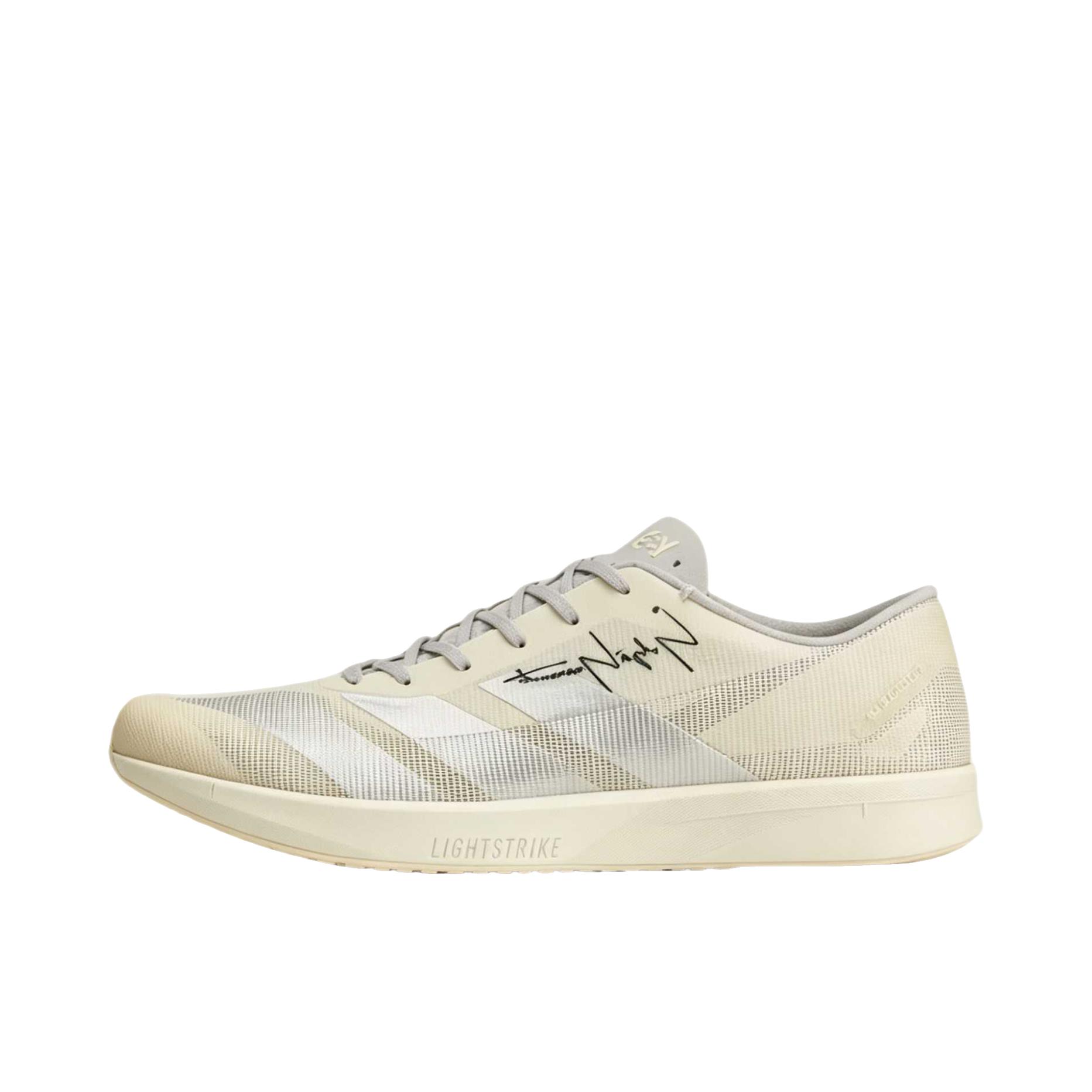 推荐商品：Y-3 ADIZERO RC6 运动休闲鞋 平底系带 奶油白/银色金属/浅纯灰色