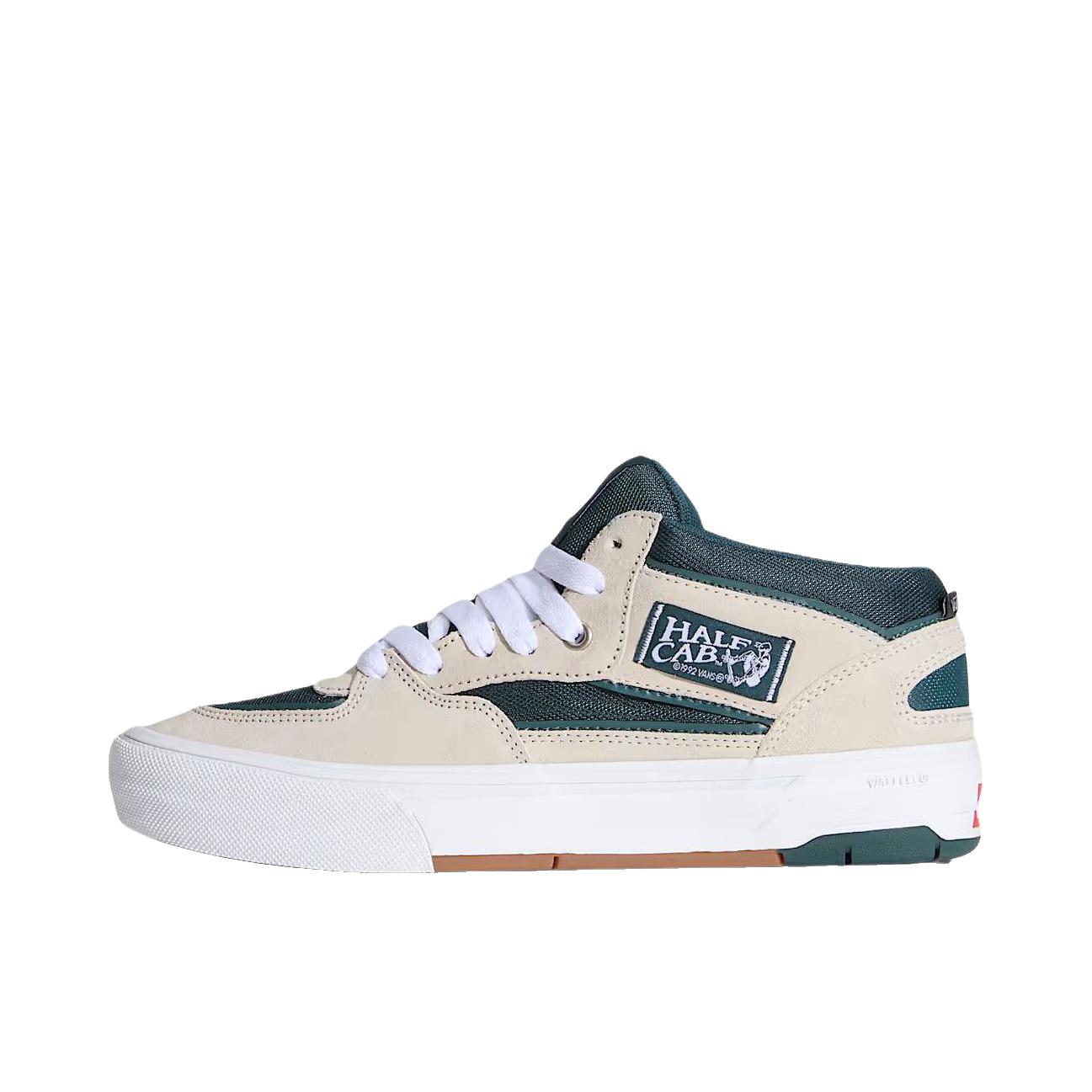 推荐商品：Vans/范斯 Half Cab 板鞋 减震透气防滑耐磨系带舒适轻便百搭复古贴合 米色/绿色