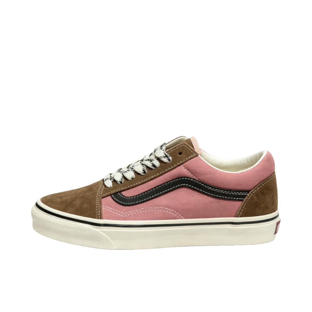 推荐商品：Vans/范斯 Premium Old Skool 板鞋 复古百搭时尚潮流防滑耐磨舒适低帮贴合 棕色/粉色