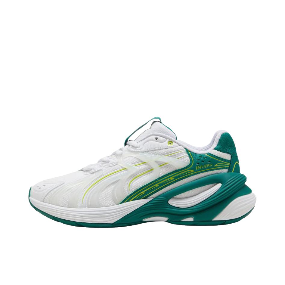 推荐商品：Puma/彪马 Inverse Rev 防踢防滑 耐磨 低帮 跑鞋 Aston Martin 阿斯顿·马丁联名/白色/绿色