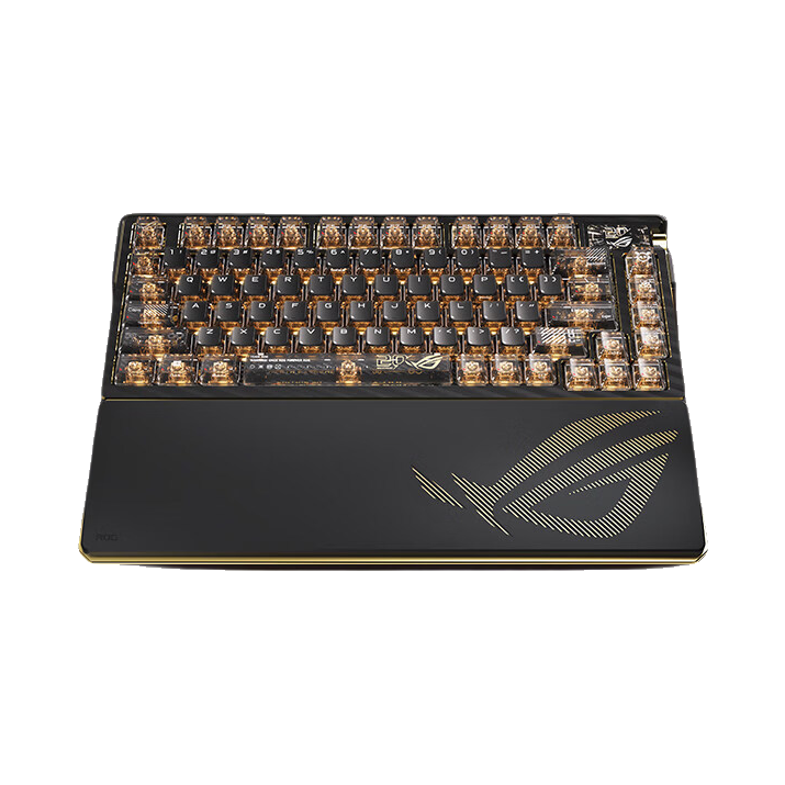 ROG/玩家国度 夜魔 EXTREME 三模 机械键盘 75配列 热插拔客制化Gasket结构 碳纤维 全键 全金属 雪武白轴 触摸屏 冰暴灰轴 全彩 轻量化 20周年版