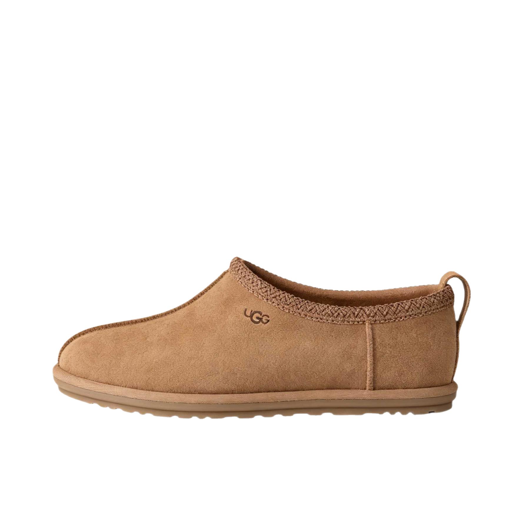 推荐商品：UGG Slipper Evolution 运动休闲鞋 皮革圆头套脚 栗子棕色