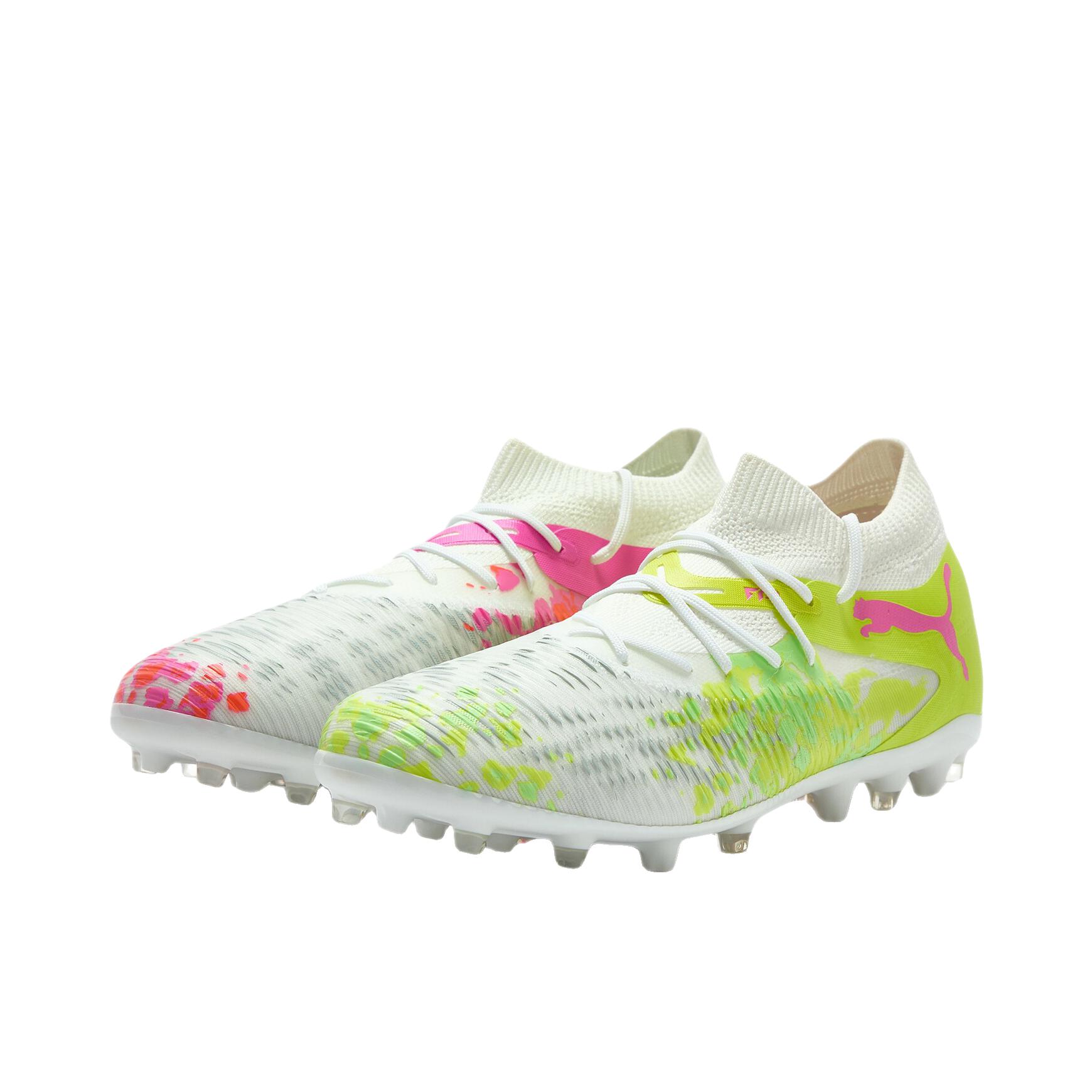 推荐商品：Puma/彪马 FUTURE 8 MATCH MG 足球鞋 胶质短钉人造草地耐磨舒适 鸳鸯款/白色/粉色/红色