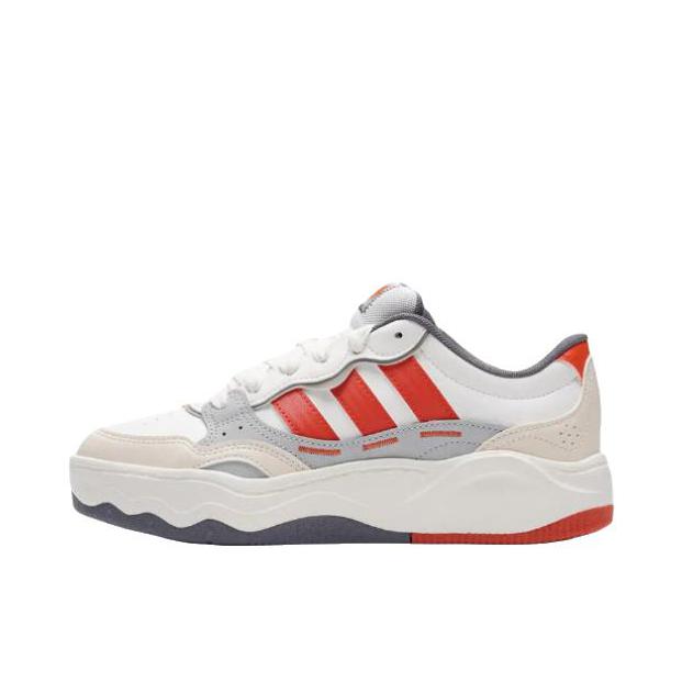 推荐商品：adidas Lite Shuffle 板鞋 时尚舒适运动潮流缓震回弹贴合增高防滑 白色/红色